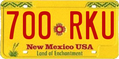 NM license plate 700RKU