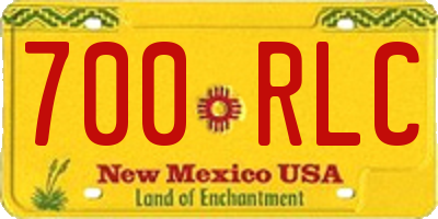 NM license plate 700RLC