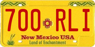 NM license plate 700RLI