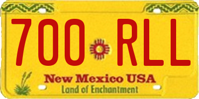 NM license plate 700RLL