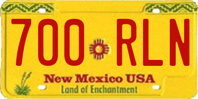 NM license plate 700RLN