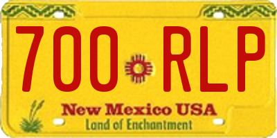 NM license plate 700RLP
