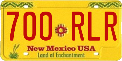 NM license plate 700RLR