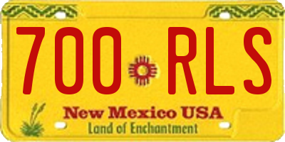 NM license plate 700RLS