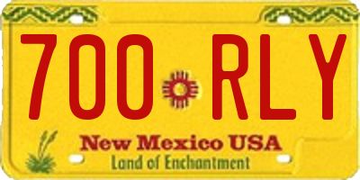 NM license plate 700RLY