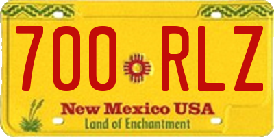 NM license plate 700RLZ