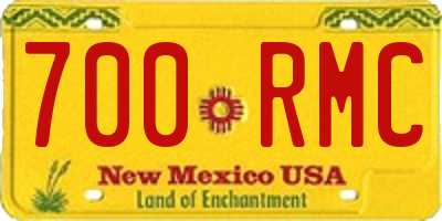 NM license plate 700RMC