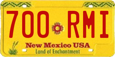 NM license plate 700RMI