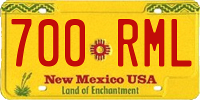 NM license plate 700RML