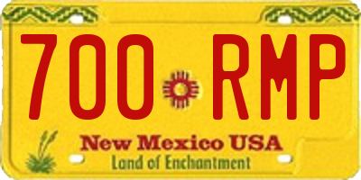 NM license plate 700RMP
