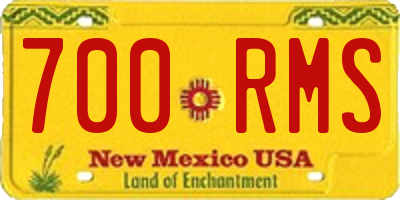 NM license plate 700RMS