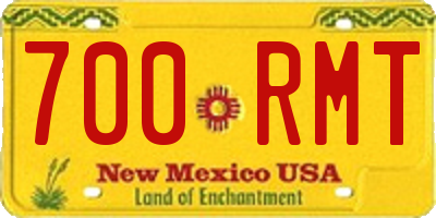 NM license plate 700RMT