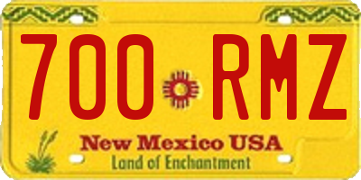 NM license plate 700RMZ