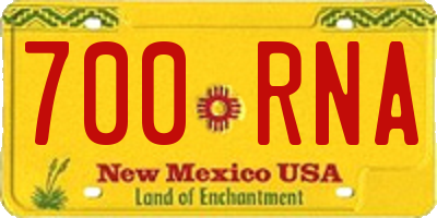 NM license plate 700RNA