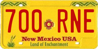 NM license plate 700RNE