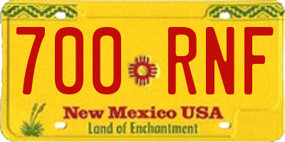 NM license plate 700RNF