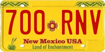 NM license plate 700RNV
