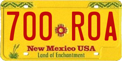 NM license plate 700ROA