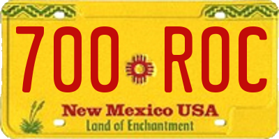 NM license plate 700ROC