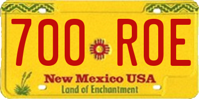 NM license plate 700ROE