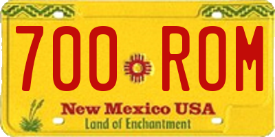NM license plate 700ROM