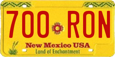 NM license plate 700RON
