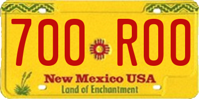 NM license plate 700ROO