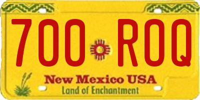 NM license plate 700ROQ