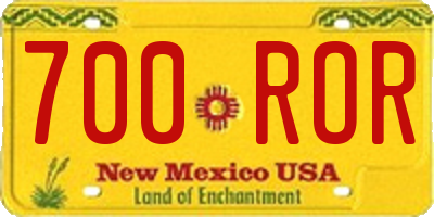 NM license plate 700ROR