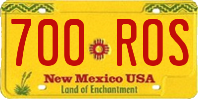 NM license plate 700ROS