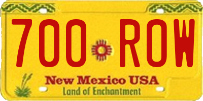 NM license plate 700ROW