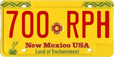 NM license plate 700RPH