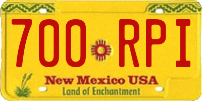 NM license plate 700RPI