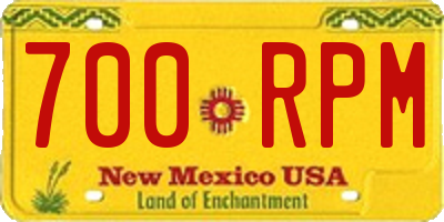 NM license plate 700RPM