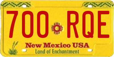 NM license plate 700RQE