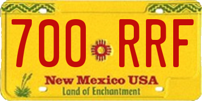 NM license plate 700RRF