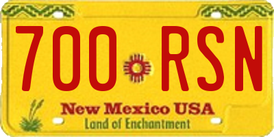 NM license plate 700RSN