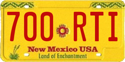 NM license plate 700RTI