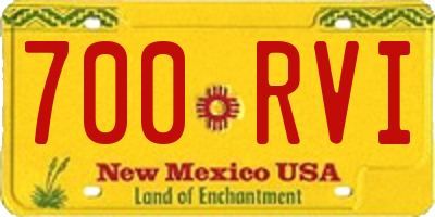 NM license plate 700RVI