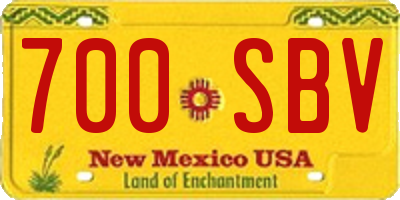 NM license plate 700SBV