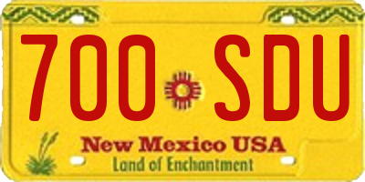 NM license plate 700SDU
