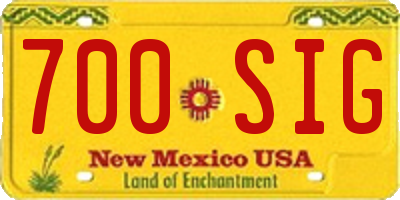 NM license plate 700SIG