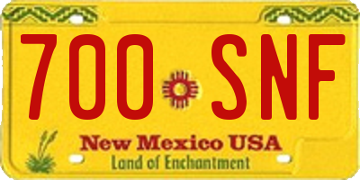 NM license plate 700SNF