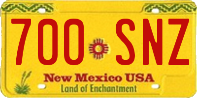 NM license plate 700SNZ