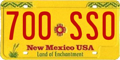 NM license plate 700SSO