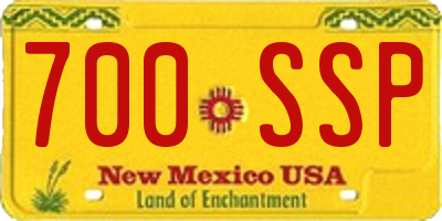 NM license plate 700SSP