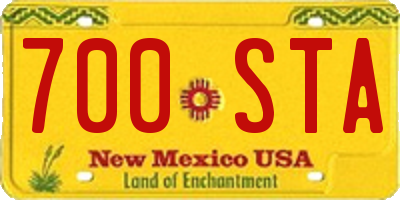 NM license plate 700STA