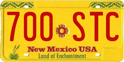 NM license plate 700STC