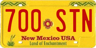 NM license plate 700STN