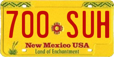 NM license plate 700SUH